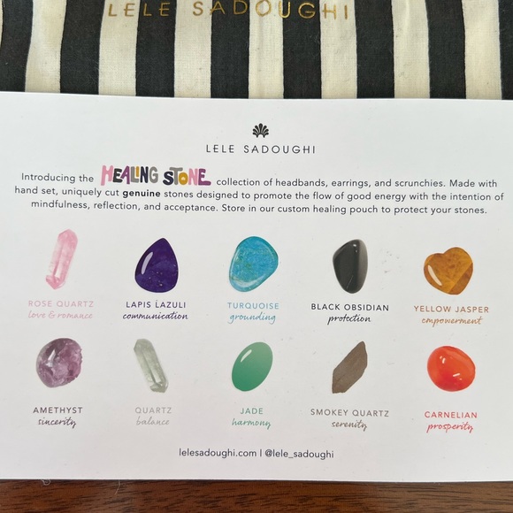 NWT Lele Sadoughi Rose Quartz Knotted Headband - Picture 13 of 14